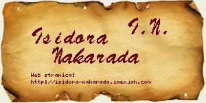 Isidora Nakarada vizit kartica